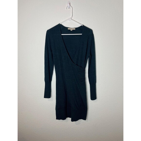 LOFT Sweater Dress Womens Small Merino Wool Blend Wrap Long Sleeve Pullover - Picture 1 of 7